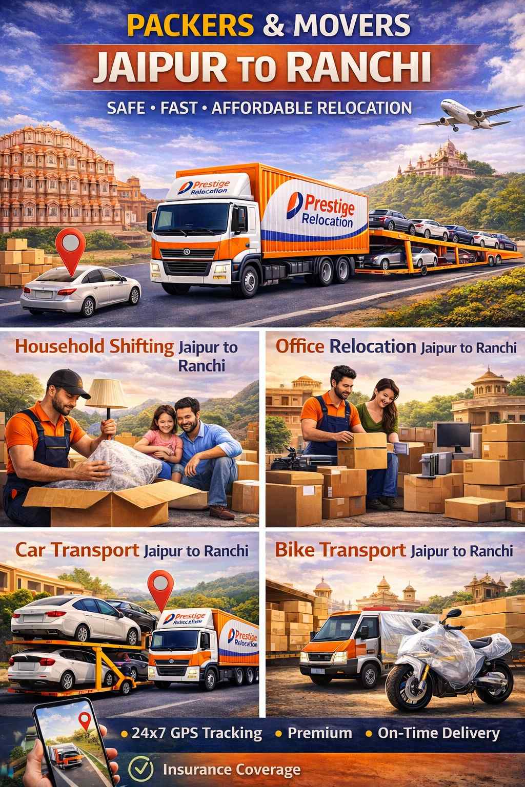 Packers and Movers Jaipur to Ranchi