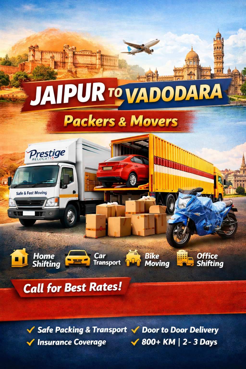 Jaipur to Vadodara Packers and Movers