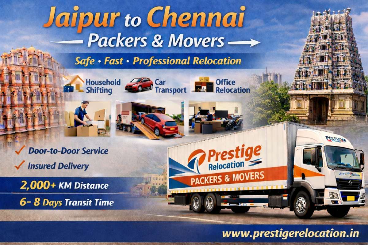 Jaipur to Chennai Packers and Movers