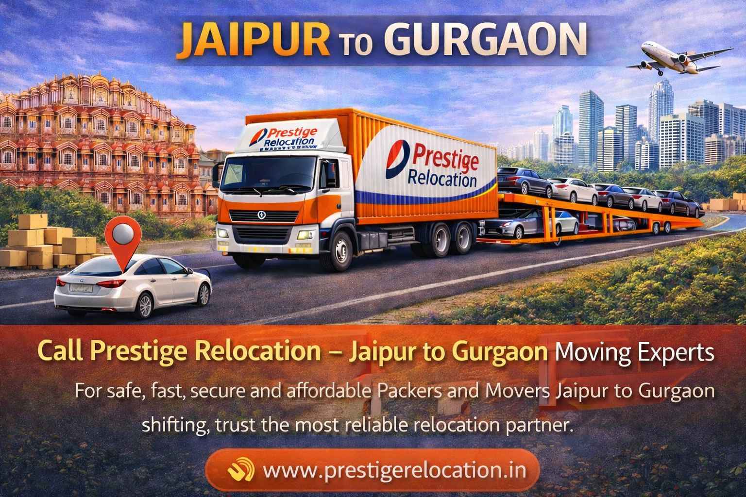 Best Packers and Movers Jaipur to Gurgaon