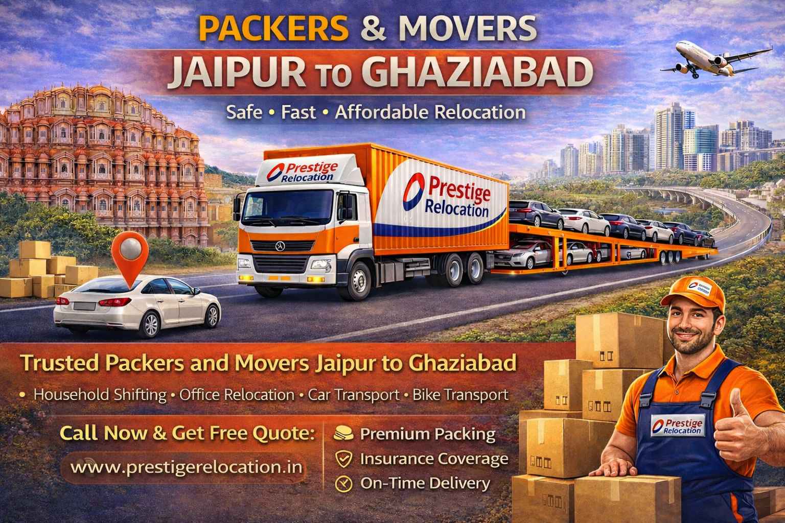 Best Packers and Movers Jaipur to Ghaziabad